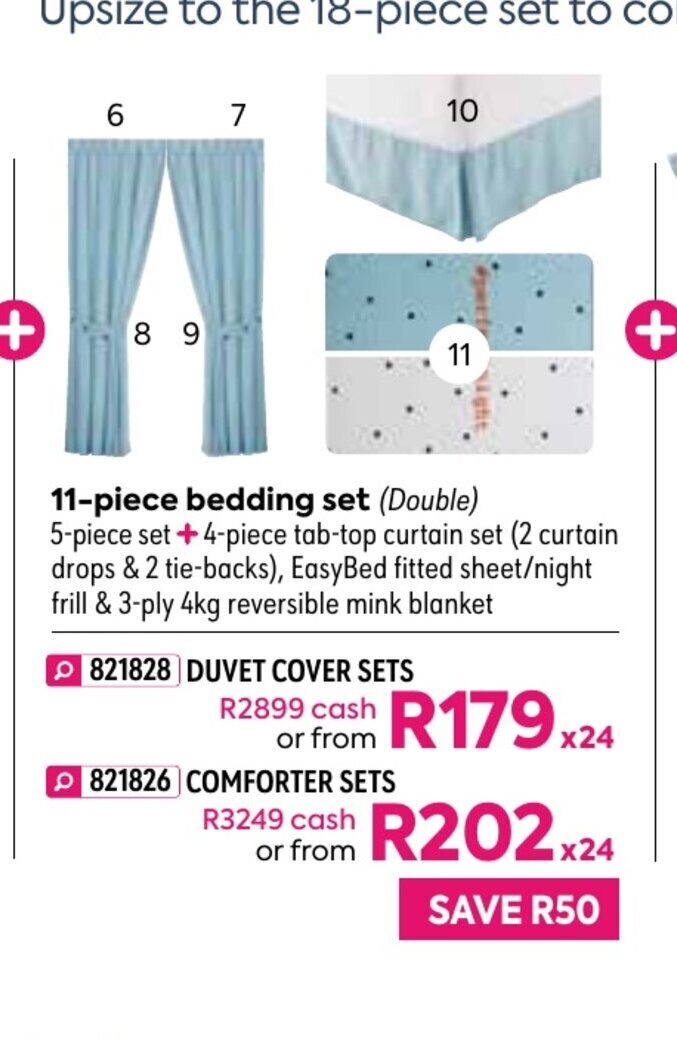 Aisha 11Piece Bedding Set Duvet Cover Sets offer at HomeChoice