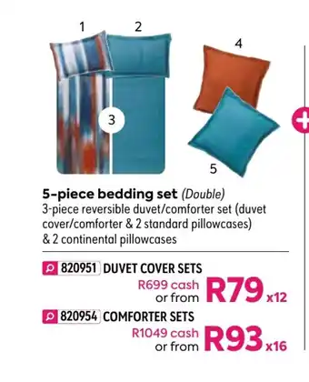 HomeChoice Jaden 5-Piece Bedding Set - Duvet Cover Set offer