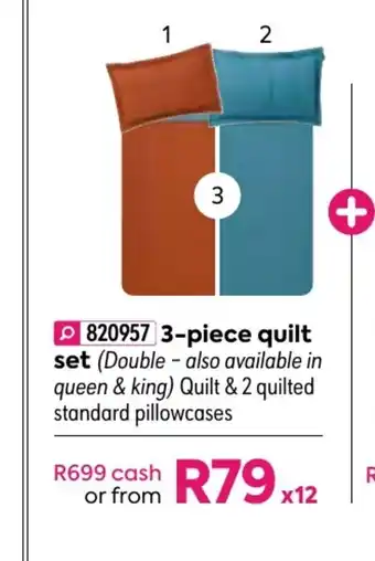 HomeChoice Jaden 3-Piece Quilt Set offer