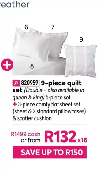 HomeChoice Jaden 9-Piece Quilt Set offer