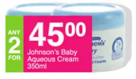 Save Johnson's Baby Aqueous Cream 350ml offer