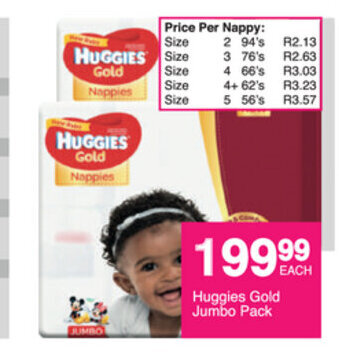 Save Huggies Gold Jumbo Pack offer