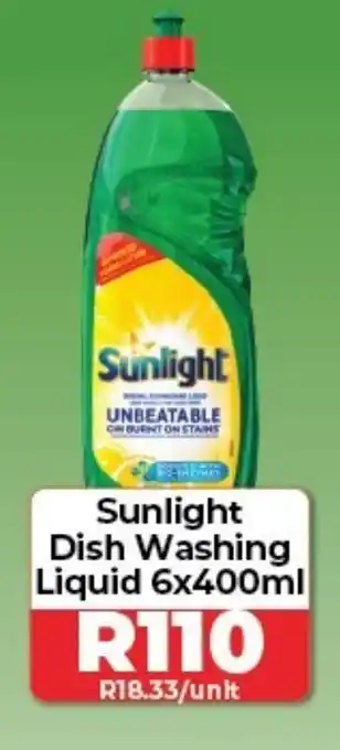 1UP Sunlight Dish Washing Liquid 6x400ml offer