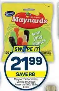 Pick n Pay Hypermarket Maynard's Gummies Jellies or Chews Assorted 100/125g Each offer