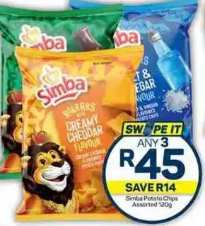 Pick n Pay Hypermarket Simba Potato Chips Assorted 120g offer