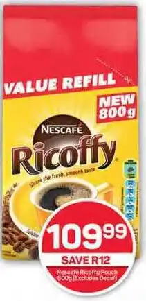 Pick n Pay Hypermarket Nescafé Ricoffy Pouch 800g (Excludes Decaf) offer