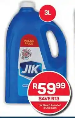 Pick n Pay Hypermarket Jik Bleach Assorted 3 Litre Each offer