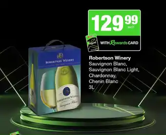 Robertson Winery Sauvignon Blanc, Sauvignon Blanc Light, Chardonnay, Chenin Blanc