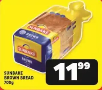 Usave SUNBAKE BROWN BREAD 700g offer