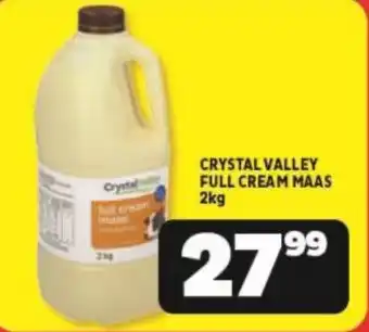 Usave CRYSTAL VALLEY FULL CREAM MAAS 2kg offer