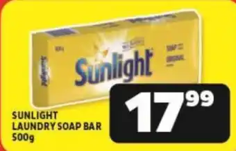 Usave SUNLIGHT LAUNDRY SOAP BAR 500g offer