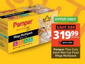 Checkers Pamper Fine Cuts Adult Wet Cat Food Mega Multipack offer