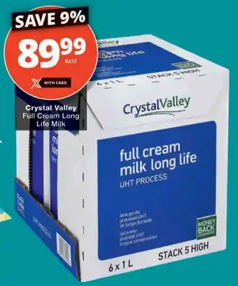 Checkers Crystal Valley Full Cream Long Life Milk offer