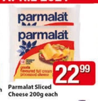 Check Save Parmalat Sliced Cheese 200g offer