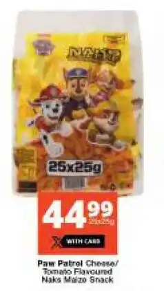 Checkers Hyper Paw Patrol Chessal Tomato Flavoured Naks Maize Snack offer