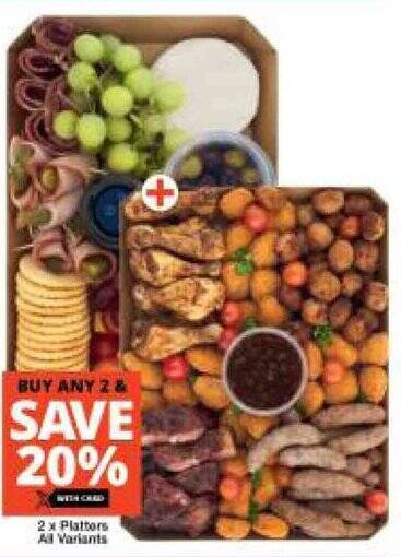 2x Platters All Variants offer at Checkers Hyper