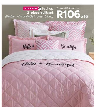 HomeChoice 3-Piece Quilt Set offer