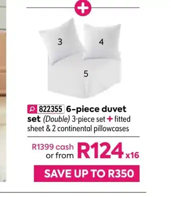 HomeChoice Sonoma 6-Piece Duvet Set offer
