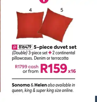 HomeChoice Helen 5-Piece Duvet Set offer