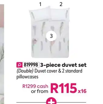 HomeChoice Proteas 3-Piece Duvet Set offer