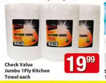 Check Save Check Value Jumbo 1Ply Kitchen Towel offer