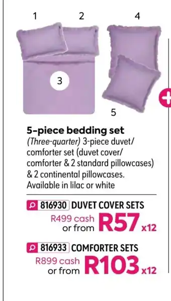 HomeChoice Ronelle 5-Piece Bedding Set -Duvet Cover Sets offer