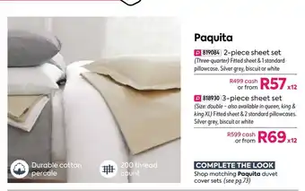 HomeChoice Paquita 2-Piece Sheet Set offer