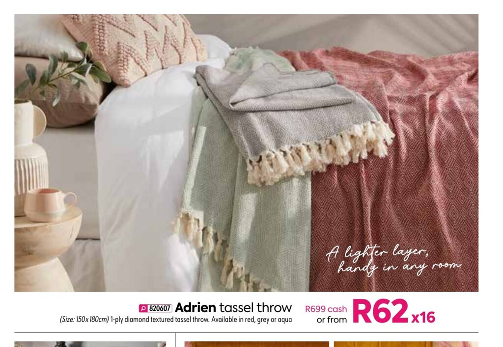 Adrien Tassel Throw offer at HomeChoice