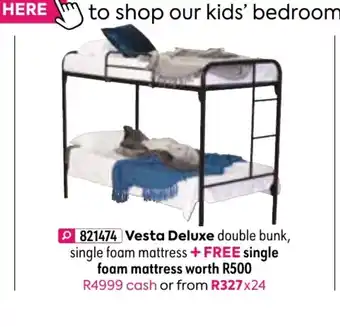 HomeChoice Vesta Deluxe Double BUnk, Single Foam Mattress offer