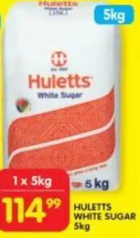 Shoprite HULETTS WHITE SUGAR 5kg offer