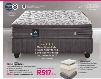 HomeChoice Belgro Mattress & Base Set offer