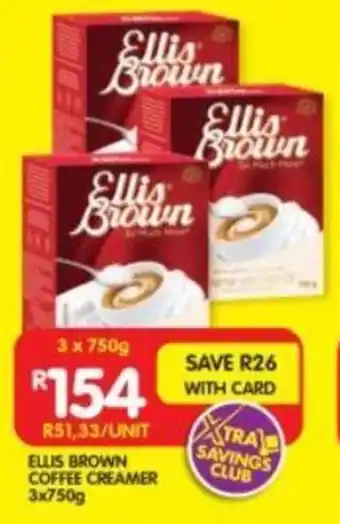 Shoprite ELLIS BROWN COFFEE CREAMER 3x750g offer