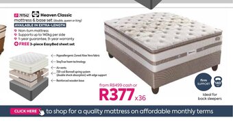 Heaven Classic Mattress & Base Set