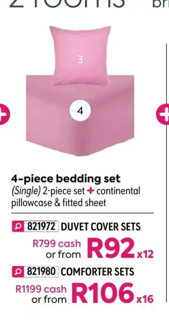 HomeChoice Wonder 4-Piece Bedding Set - Duvet Cover Sets offer