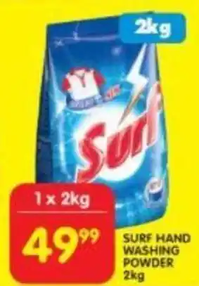 Shoprite SURF HAND WASHING POWDER 2kg offer