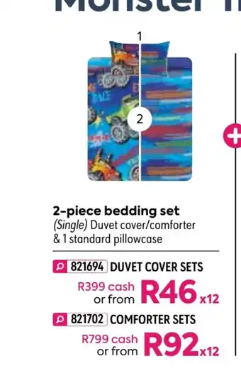 HomeChoice Monster Truck 2-Piece Bedding Set - Duvet Cover Sets offer
