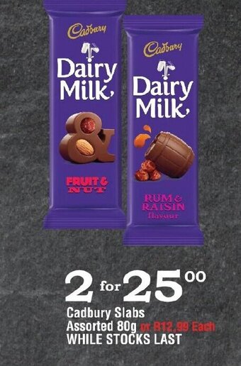 Oxford Freshmarket Cadbury Slabs Assorted 80g offer
