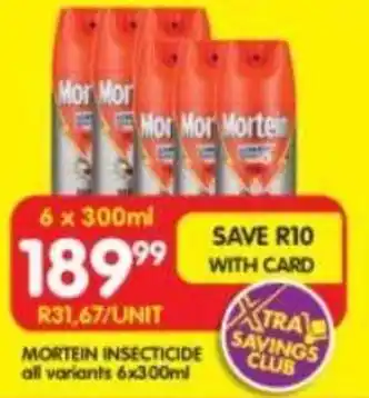 Shoprite MORTEIN INSECTICIDE all variants 6x300ml offer