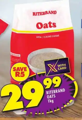 Shoprite RITEBRAND OATS 1kg offer