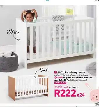 HomeChoice Strawberry Deluxe Cot Combo offer
