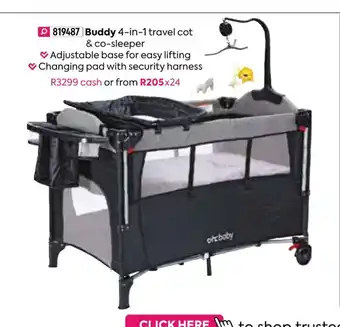 HomeChoice Buddy 4-in-1 Travel Cot & Co-Sleeper offer