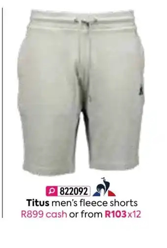 HomeChoice Titus Men's Fleece Shorts offer