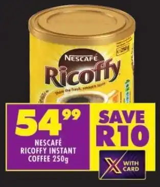 Shoprite NESCAFÉ RICOFFY INSTANT COFFEE 250g offer