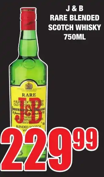 Boxer Liquors J&B RARE BLENDED SCOTCH WHISKY 750ML offer