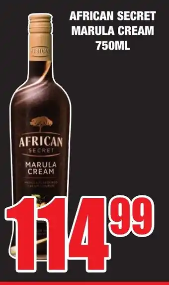 Boxer Liquors AFRICAN SECRET MARULA CREAM 750ML offer