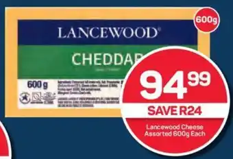 Pick n Pay Lancewood Cheese Assorted 600g Each offer