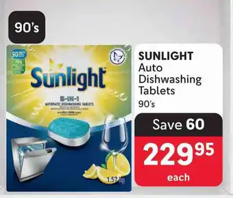 Makro SUNLIGHT Auto Dishwashing Tablets offer