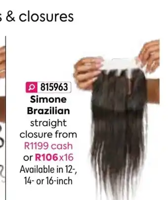 HomeChoice Simone Brazilian Straight Closure offer