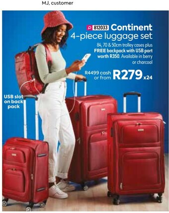 Continent 4-Piece Luggage Set