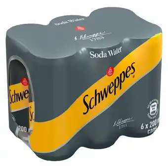 Pick n Pay Liquor Schweppes Soda Water Can 200ml x 6 offer